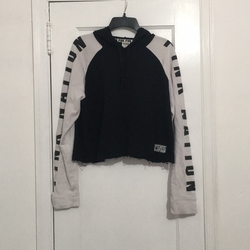 Pink Cropped Hoodie